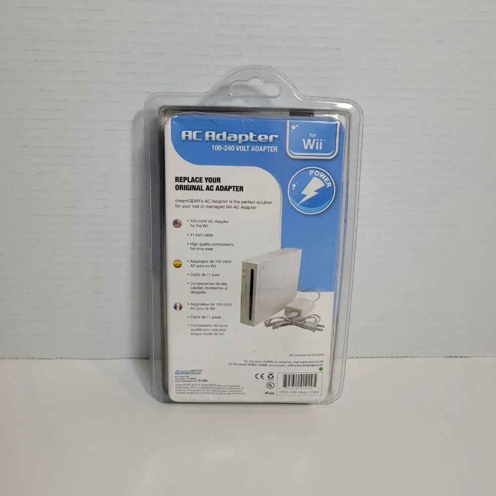 Nintendo WII AC Adapter DreamGear 100-240 Volt Adapter New Sealed